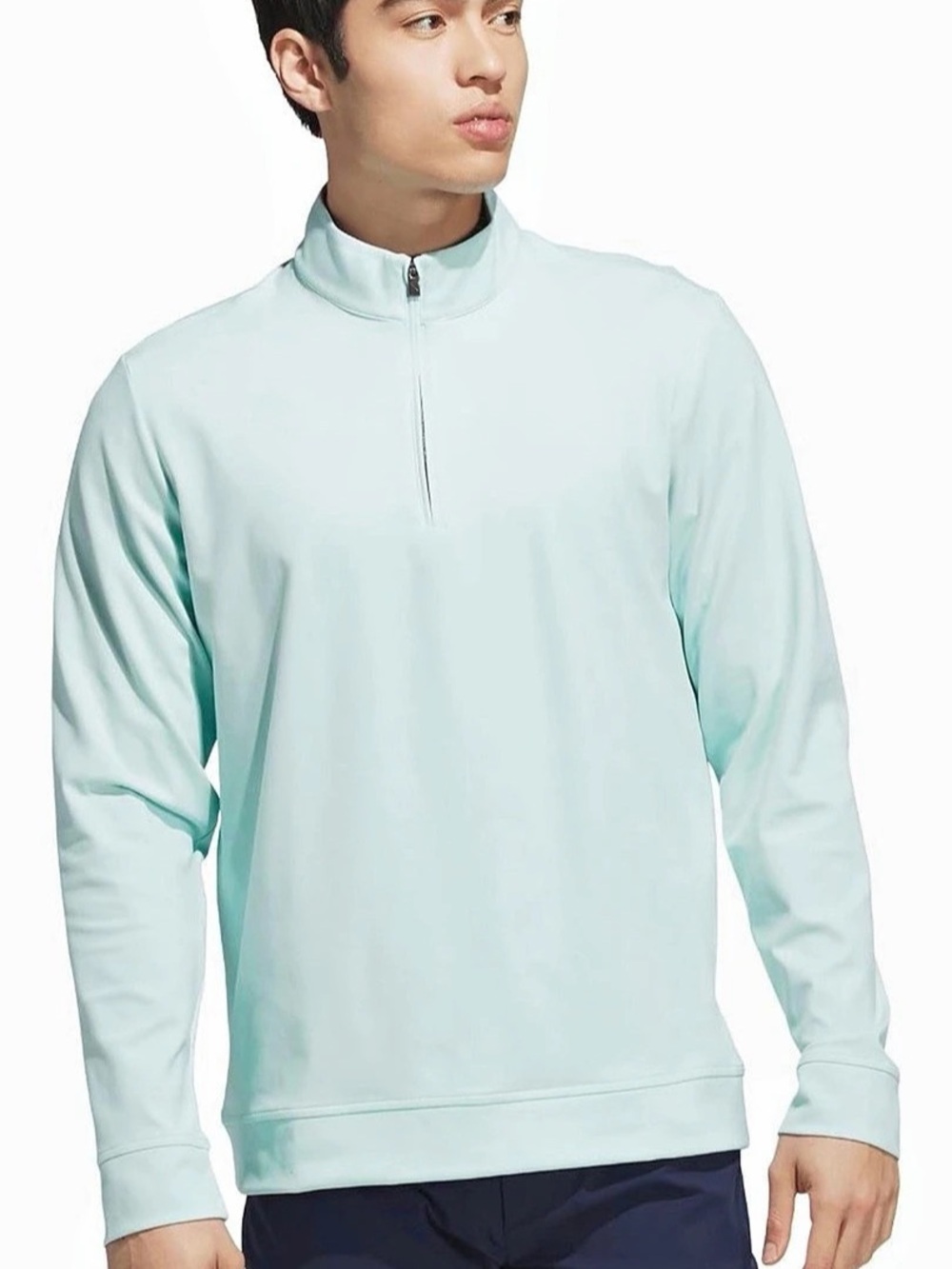 NWT L adidas Ultimate365 Elevated Men’s Quarter-Zip Golf Jacket Semi Flash Aqua